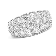 18K White Gold Diamond Honeycomb Fashion Ring